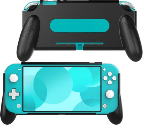 MoKo Ergonomikus Védőtok Nintendo Switch Lite Konzolhoz - Kényelmes Markolattal, Ütésálló Kialakítással, Fekete