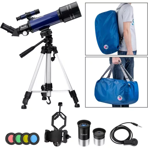 BEBANG Csillagászati Távcső 400/70mm FMC Optikával, Állvánnyal és Mobiladapterrel - Kezdőknek és Haladóknak, Hordozható Teleszkóp Szett