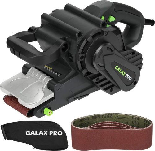 GALAX PRO S1T-SW19-76A Szalagcsiszoló 1010W, 6 Sebességfokozattal, Porszívó Csatlakozással, 533x76mm Csiszolófelülettel, Porzsákkal, Faanyag