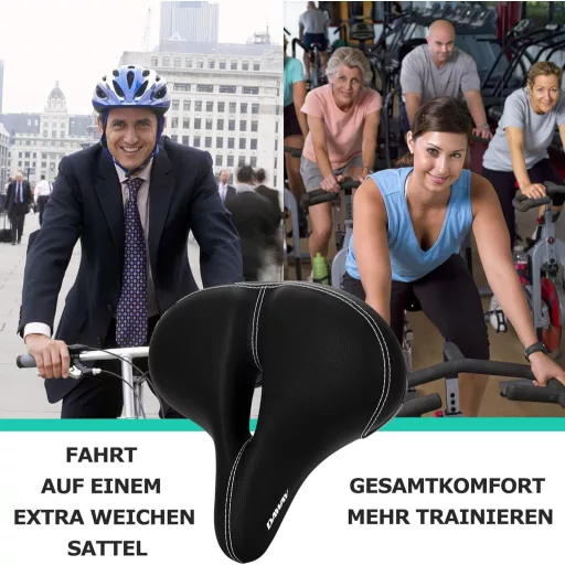 DAWAY C30 Extra Széles Kerékpár Nyereg - Kényelmes Memóriahabos Ülés Férfiaknak és Nőknek, Univerzális MTB, E-bike, Városi és Országúti Keré