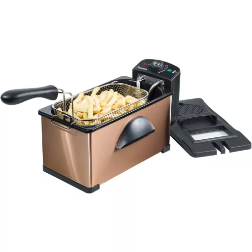 Bestron AF351 Hidegzóna Fritőz 2200W 3,5L Rozsdamentes Acél