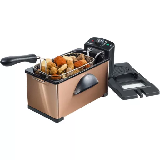 Bestron AF351 Hidegzóna Fritőz 2200W 3,5L Rozsdamentes Acél