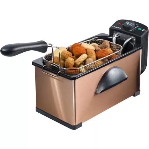 Bestron AF351 Hidegzóna Fritőz 2200W 3,5L Rozsdamentes Acél