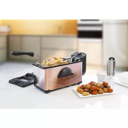 Bestron AF351 Hidegzóna Fritőz 2200W 3,5L Rozsdamentes Acél