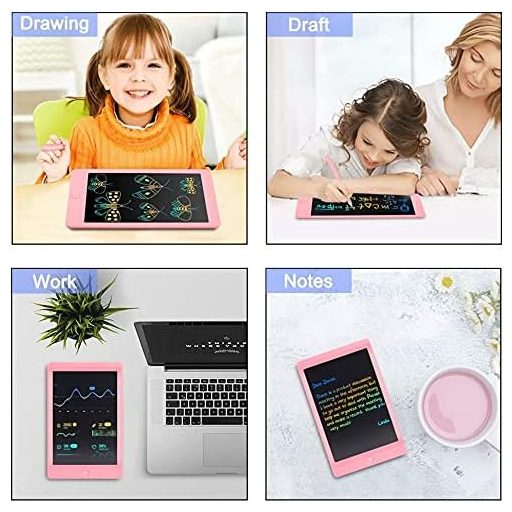 JOEAIS 8,5-palcový ružový LCD tablet na písanie pre deti, do školy a kancelárie
