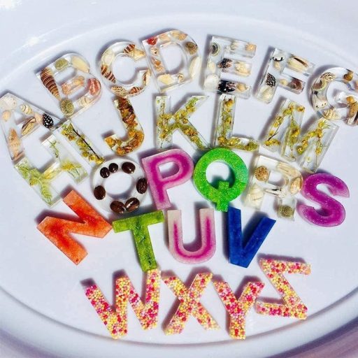 ABC silikonski kalup za slova za epoksidnu smolu - DIY pribor za ručni rad