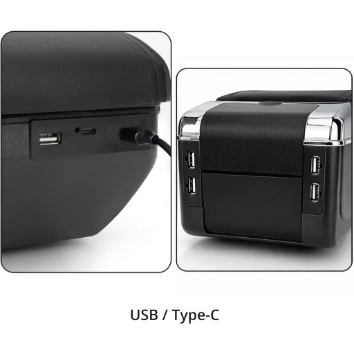 YJYWZH Úložný box do stredovej konzoly pre Peugeot 208 2013-2018 s držiakom na nápoje