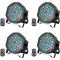 UKing 4db RGB LED Reflektor Akkumulátoros Színes Párt Lámpa Távirányítóval