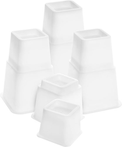 Utopia Bedding állítható bútormagasító készlet - 8 db, fehér, 8-20 cm