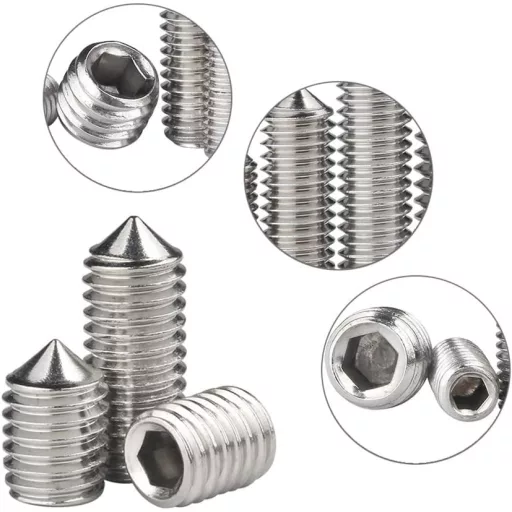 Yudesun Știft conic din oțel inoxidabil, 20 buc, M5x20, filet metric cu cap hexagonal.