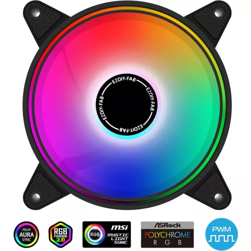 EZDIY-FAB Moonlight 120mm RGB PWM Ventilátor - 1 darab