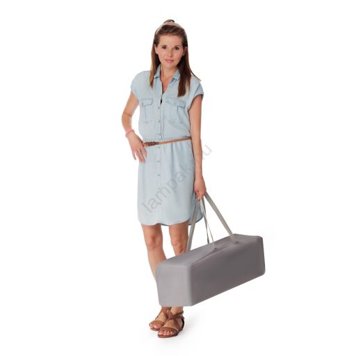 KINDERKRAFT Cestovná postieľka Baby Tiger VIKI sivá skladacia