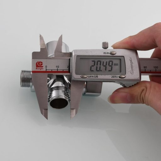 Tecmolog DSF007D Adaptor WC din Alamă cu Trei Căi 3/8-12/17T - Finisaj Cromat, cu Certificare CE