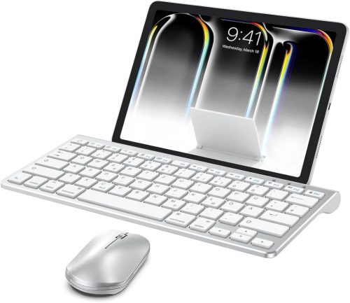 Tastatură Bluetooth OMOTON, culoare aur roz, dimensiune compactă