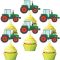 Blulu 56 darabos traktor cupcake topperek mezőgazdasági party dekorációhoz