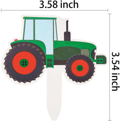 Blulu 56 bucăți toppers tractor pentru brioșe, decorațiuni pentru petreceri tematice agricole
