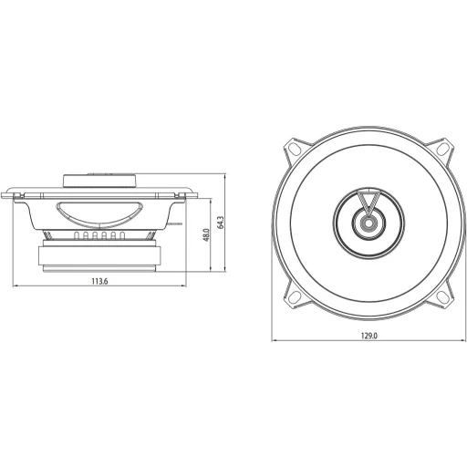 JBL Club 522F 2-utas autóhifi hangszóró szett 135W fekete 13cm