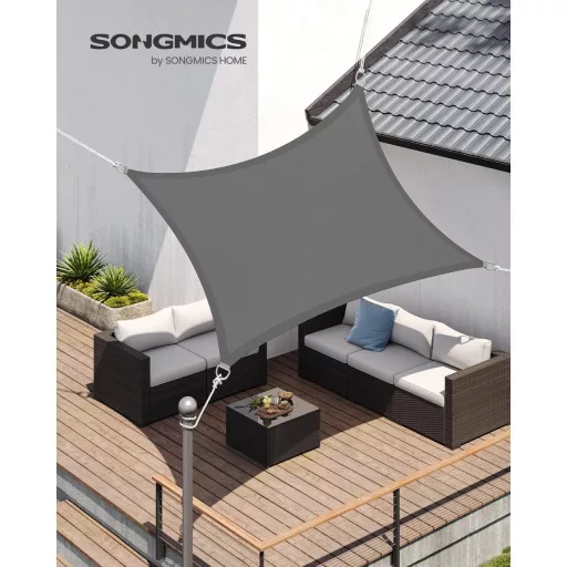 SONGMICS vízálló napvitorla 1000mm UV védelemmel, kerti árnyékolás