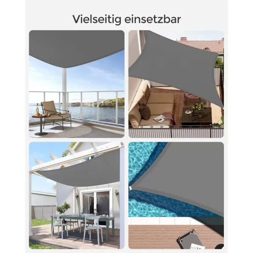SONGMICS vízálló napvitorla 1000mm UV védelemmel, kerti árnyékolás