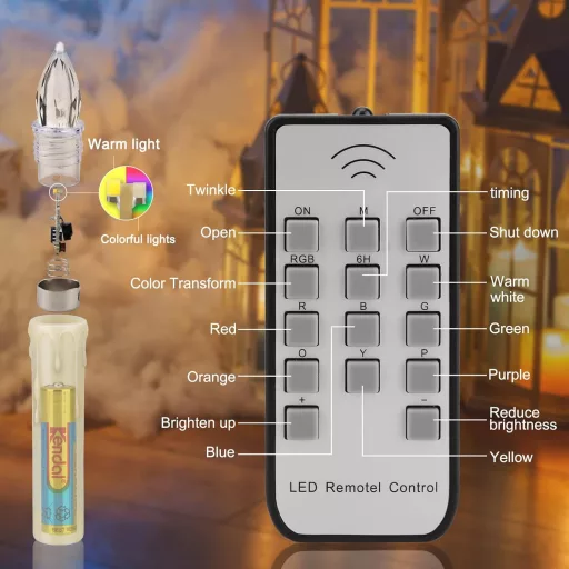 ZIYOUDOLI LED Božićne svijeće s daljinskim upravljačem