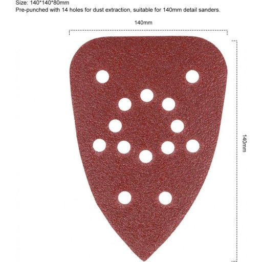 100db Csiszolólap 140 x 140 x 80 mm  10 Szemcseméretben, méretenként 10db