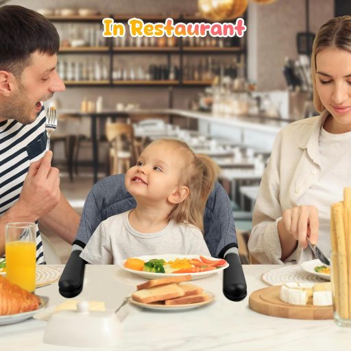 Toogel Összecsukható Baba Etetőszék Hordozható Ülésmagasító Szürke Színben Hordtáskával Otthonra és Utazásra