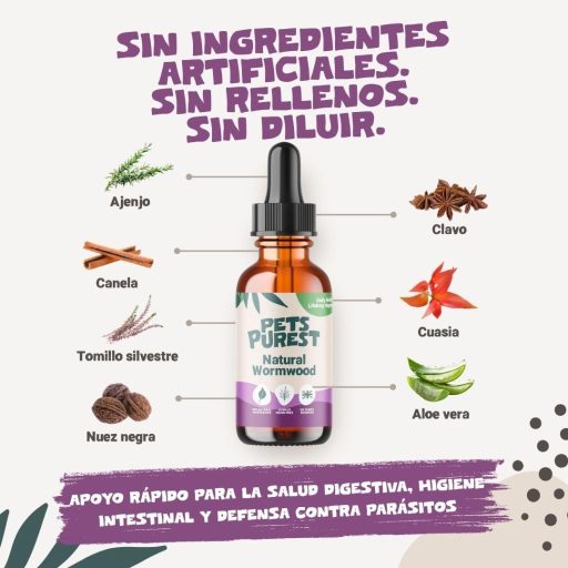 BootyBay Pets Purest Spanyol Fehér Üröm Kivonat - Folyékony Állatgyógyászati Készítmény Felnőtt Háziállatoknak, 60g