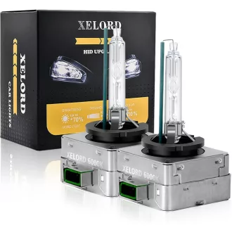   Bec xenon HID XELORD D3S, 6000K, alb diamant, 35W, 12V, 2 bucăți