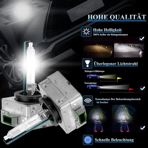 XELORD D3S Xenónová HID výbojka 6000K diamantová biela 35W 12V 2ks
