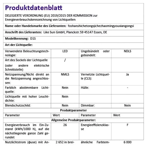 XELORD D1S Xenónová HID výbojka 6000K biela 35W 12V 2ks