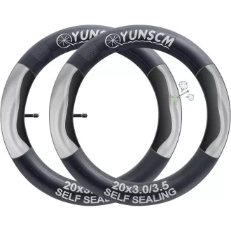   YunSCM 2 bucăți cameră de aer auto-reparatoare 20 inch 20x3.0/3.5 valvă AV32 anti-pană