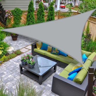   AXT SHADE Vízlepergető Háromszög Árnyékoló 3x3x3m UV Védelem Szürke