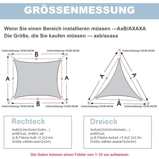 AXT SHADE Pânză de Umbrire Triunghiulară Hidrofugă 3x3x3m Protecție UV Gri