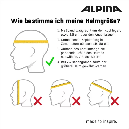 Alpina Plug-in-Light IV kerékpáros sisak LED világítással - Einheitsgröße