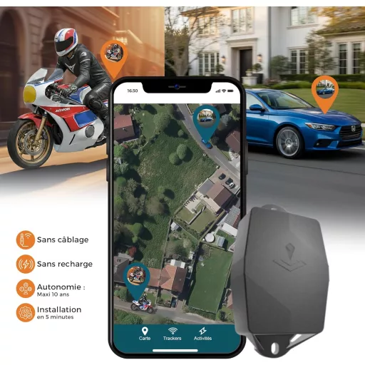 TRAKmy Vezeték nélküli GPS nyomkövető autóhoz, 5 év élettartam, 1 év előfizetés