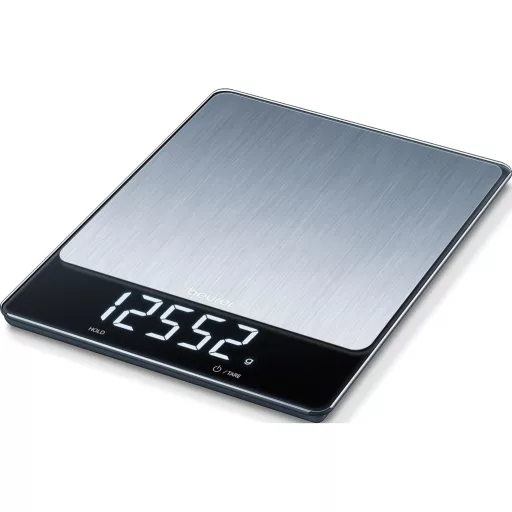 Beurer KS 34 XL rozsdamentes konyhai mérleg 15 kg-ig, tárázás és tartás funkcióval