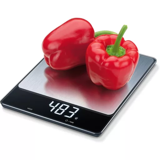 Beurer KS 34 XL rozsdamentes konyhai mérleg 15 kg-ig, tárázás és tartás funkcióval
