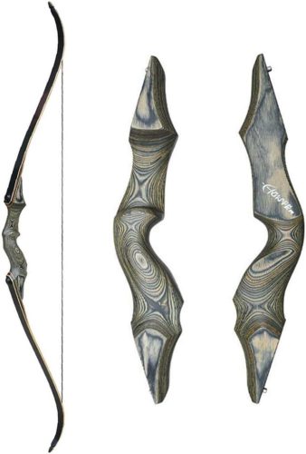Obert Black Hunter 60" Profesionálny Lukostrelecký Rozoberateľný Reflexný Luk Set 20-60 Lbs Pravoruký S Drevenou Rukoväťou Na Poľovačku a Šport