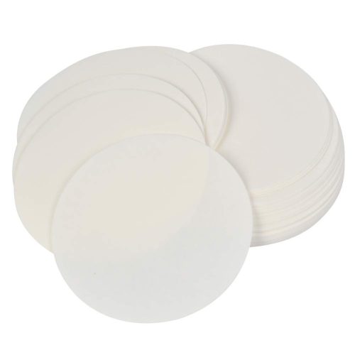 TIMESETL 100 db Laboratóriumi Szűrőpapír - 11 cm Átmérőjű Körlap, Közepes Áteresztési Sebességgel, Kémiai Kísérletekhez és Szűrési Feladatok
