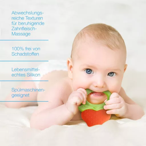 ifancy Glodalice za bebe u obliku voća - Higijenska silikonska igračka za zubiće - BPA free, šarene igračke za grickanje za ublažavanje boli kod izbijanja zuba - 4 kom