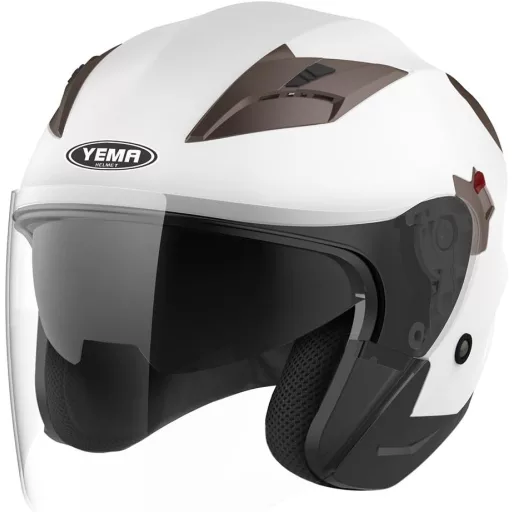 YEMA YM-627 Motoros sisak ECE dubbel vizierrel, napellenző, chopper stílusú