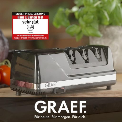 Graef CX125DE Knife Sharpener, 75, Diamond Discs, Black