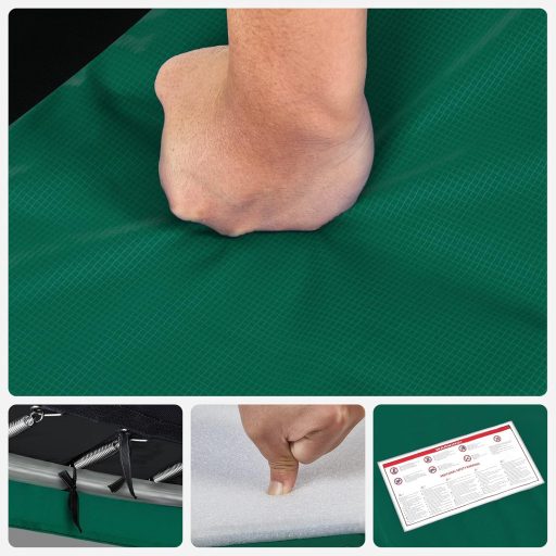 SONGMICS Protecție margine trambulină, rezistentă la UV, husă arcuri, covor de siguranță.