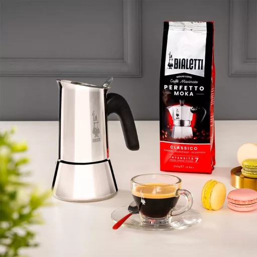 Bialetti Venus Moka Kanna Rozsdamentes Acél 2 Személyes 85ml Gázhoz Elektromos Főzőlaphoz - 2 cup, New Venus