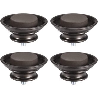 Retro Függönyrúd Végzáró Barna Műanyag 4db