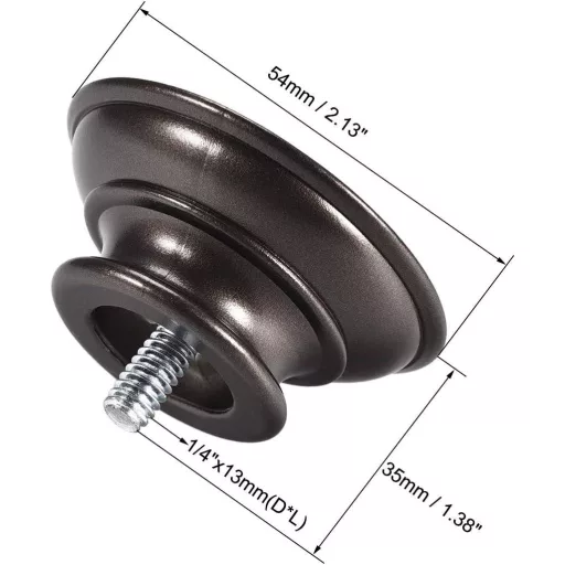 Retro Függönyrúd Végzáró Barna Műanyag 4db