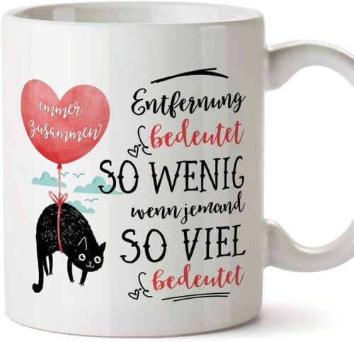 Cană Germană cu Motive Pisici "Dragoste Felină" 350 ml - Design Special MUGFFINS