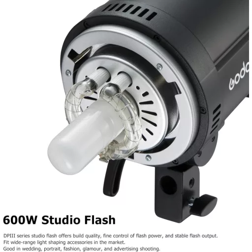 Blitz de studio Godox DP600III 600W, monobloc profesional cu montură Bowens și sistem wireless 2.4G