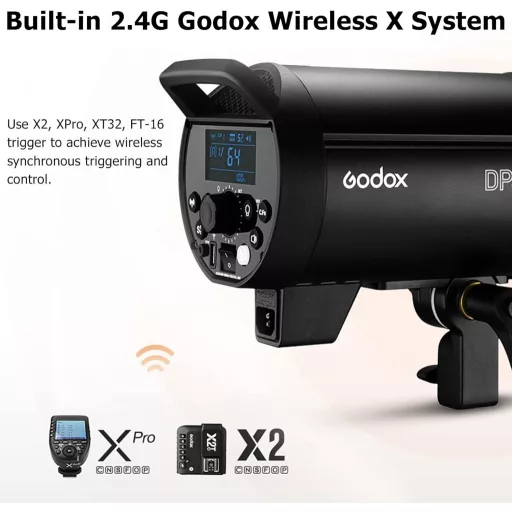 Blitz de studio Godox DP600III 600W, monobloc profesional cu montură Bowens și sistem wireless 2.4G