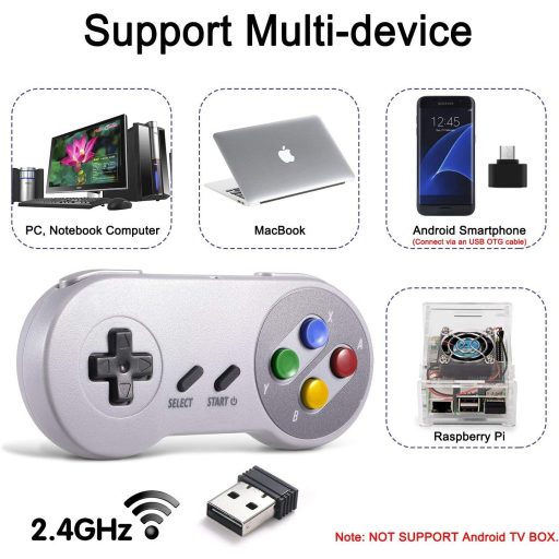 miadore Wireless USB Gamepad 2 db SNES Emulator Vezérlő PC Mac Retropie